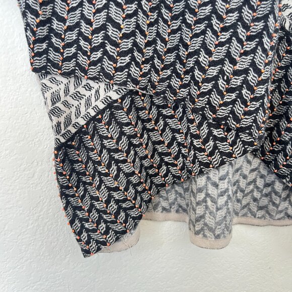 Moth Anthropologie Top Womens Medium Wool Crossfront Asymmetric Beaded Knit M - Picture 5 of 7